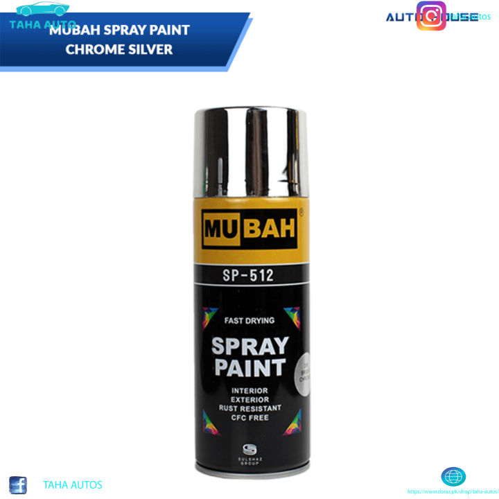 Mubah Spray Paint - Bright Chrome Color - 300G