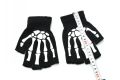 Winter Punk Skeleton Skull Half Finger Adult Kids Luminous Warm Gloves. 