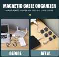 Magnetic Cable Clips, Cable Holders, Desktop Cable Management, No-Drill Self-Adhesive Clips, Adjustable And Non-Slip Wire Organizers, Hidden Phone Charging Cable Stands, Suitable for Home Office Desks.. 