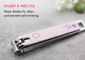 T6625-3 Premium Nail Clipper for Men & Women, Stainless Steel Fingernail and Toenail Cutter with Sharp Precision Cutting Edge, Smooth Comfortable Operation, Durable Metal Body, Stylish Heart Design, Compact Portable Personal Grooming Tool. 