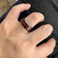 Red Dragon Tungsten Band, Red Tungsten Ring, Stunning Wedding Band For Mens, Mens Stylish Ring, Party Rings For Mens.. 