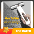 Mini Portable Sponge Cleaning Mop Hand Free Squeeze Mop Window Glass Desk Floor Wiper Wet and Dry Use Household Cleaning Tools. 