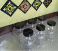 DIAMOND DESIGN - 62 Mm Mouth Storage Jar 500ML (WATER) - DIAMOND STYLE Pet Plastic - Transparent in Pakistan. 