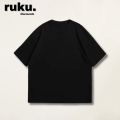 Ruku Garments Oversized Plain Drop Shoulder T-shirt Pack Of 5 Single Jersey  Cotton Stuff. 