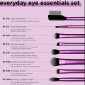 Real Techniques Eye Makeup Brush Set – Everyday Eye Essentials Kit (9 Pcs) | Professional Eyeshadow Brushes for Blending, Liner, Crease, Smudge & More. 