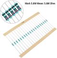 1280 Pieces 64 Values Resistor Kit, 1% Assorted Resistors 1 Ohm-10M Ohm 1/4W Metal Film Resistors Assortment for DIY Projects and Experiments. 