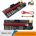 PCIE Riser VER018 PLUS Riser PCI Express X16 Extender USB3.0 GPU Riser for Video Card w/ LED Product weight: 100g. 