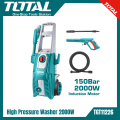 TOTAL 2000W Auto Stop Corded High Pressure Washer for Car Washing Garden Washing with 1pcs soap bottle, 1 Set Water Spray Gun and 5m High Pressure Hose TGT11226. 