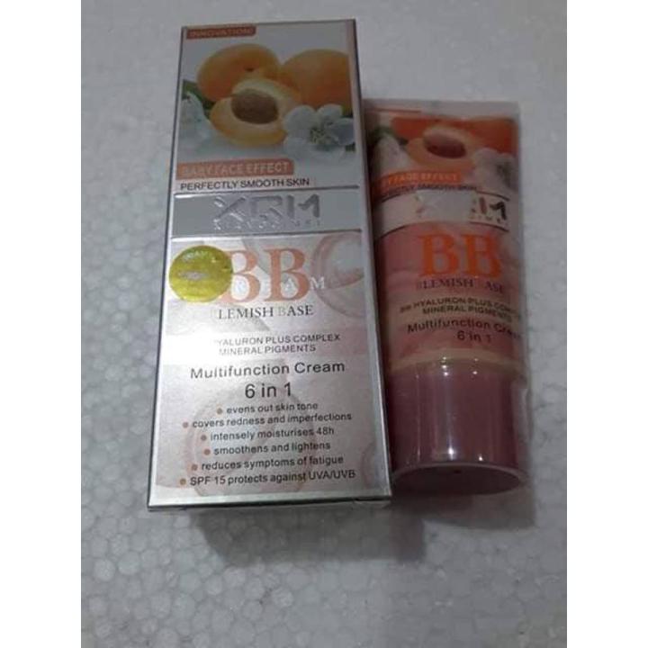 BB Cream Blemish Base 6 in 1 Multifunction Cream Baby Face Foundation Effect With SPF 65ml