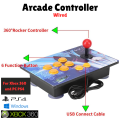 Arcade Fight Stick Controller for PS4, Xbox 360 & PC – Wired & Wireless | 6-Button USB Joystick for MAME, NEOGEO & Retro Gaming. 