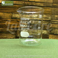 1000 ml IwakiPyrex-Beaker, Low Form Griffin, Borosilicate 3.3 Glass, Double Scale, Graduated. 