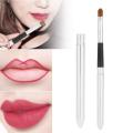 black-Gold Silver Metal Handle Lip Gloss Makeup Brush Portable Retractable Adjustable Lipstick Brush With Protect Cosmetic Tool. 