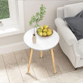 Curved Foldable Side Table, Coffee table (16 Inches Top & 20 Inches Height ) with Solid Wooden legs. 