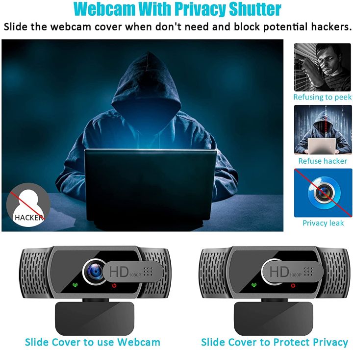 EyonMe%20W6%20Webcam%20HD%201080P%20Web%20Camera%20with%20Mic%20USB%20PC%20Computer%20Webcam%20with%20Auto%20Light%20Correction,Plug%20and%20Play%20USB%20Camera%20with%20Privacy%20Cover%20-%20Image%205