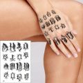 men tattoo small magic vampire tattoo hand rose tattoo face mouth waterproof temporary tatoo for boys body art stickers black. 