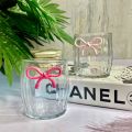 Speciality Clear Glass with fancy bow style, trending and new style (350ml). 