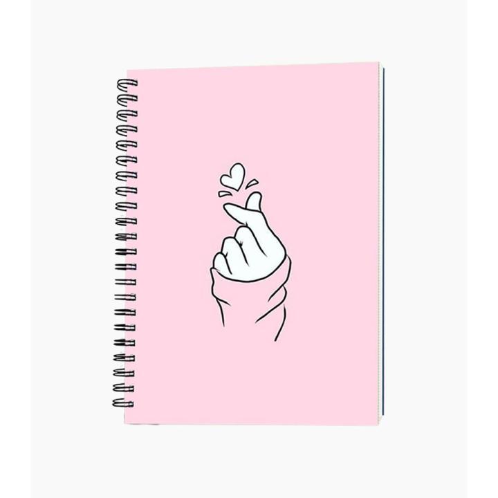 KPOP Heart Korean style  spiral Notebook for girls personal use front and back same
