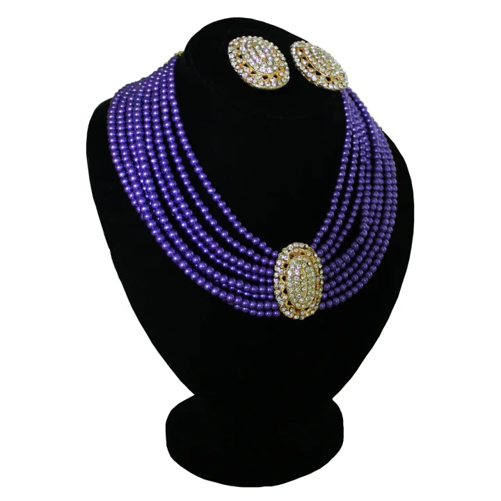 Purple%20Jewelry%20Set%20with%20Center%20Golden%20Stone%20For%20Women%20-%20Purple%20-%20Image%203