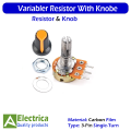 5Pcs Mix Value 5k 10k 20k 50k 100k Ohm Volume Type Variable Resistor Potentiometer With 5Pcs Multicolor Knob By Electrica. 