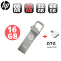 HP Flash Drive 08gb / 16gb / 32gb / 64GB USB High Speed 3.0/2.0 Flash Memory Stick USB Drive + FREE Micro OTG adapter (1 YEAR WARRANTY). 
