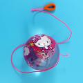 Children's bouncy ball luminous crystal ball flash bouncing ball with rope cartoon luminous baby jumping ball toy. 