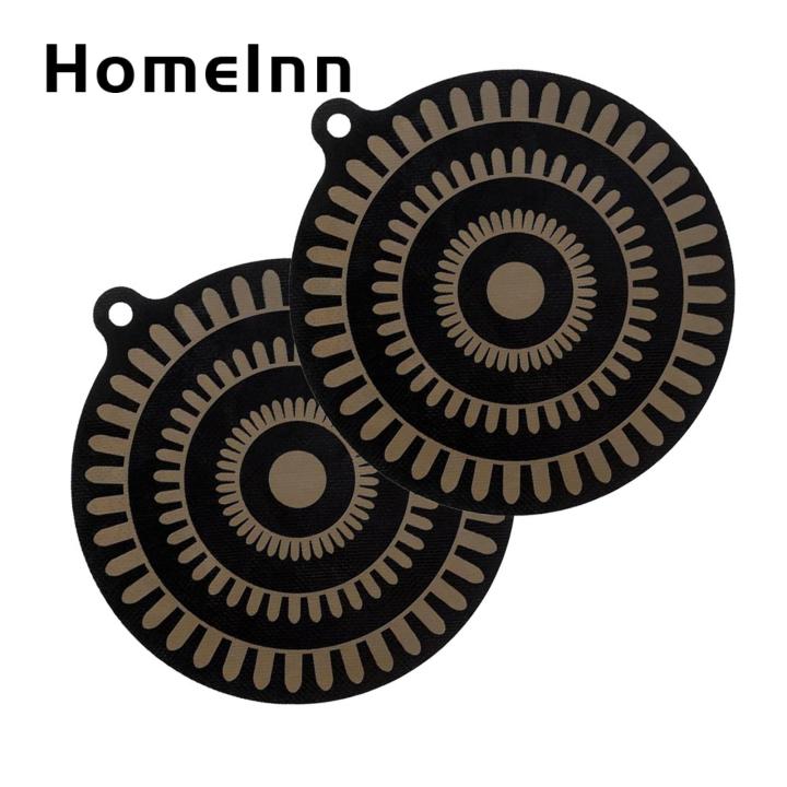 Food-grade Silicone Stove Guard 2pcs Non-stick Silicone Stove Mat Induction Cooktop Protector 9.5-inch Heat-resistant Reusable Pad for Cooktop Stove Cover Easy to Clean Kitchen Accessories Non-stick