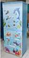Hanging wardrobes / draws of plastic fiber for kids. 