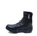 Delta Black Leather Long Boots. 