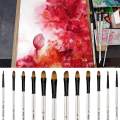 Artist Filbert Brushes Set For Painting, Pack of 12. 