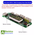 LED Dual USB 5V 2.4A Micro/Type-C USB Mobile Power Bank 18650 Charging Module Lithium Battery Charger Protection Circuit βoard by Electrica. 
