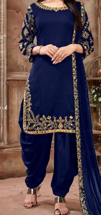 Womens%20Navy%20Blue%20Chiffon%20Embroidered%20Partywear%20Un-Stitched%203pc%20-%20Image%203