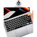 Keyboard Protector for Apple MacBook New Pro 16 Inch 2021 M1 Pro / M1 Max Chip & Touch ID Model A2485 - Cover Skin - 16Inches 16Inch - Transparent / Black. 