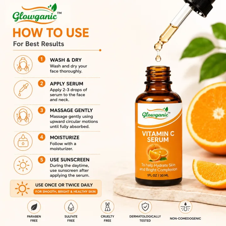 Glowganic%20Vitamin%20C%20Face%20Serum%2030ml%20%7C%20Brightening%20Face%20Serum%20%7C%20Dark%20Spot%20Remover%20%7C%20Anti%20Aging%20%7C%20Acne%20Marks%20%7C%20Glowing%20Skin%20%7C%20For%20Men%20&%20Women%20-%20Image%204