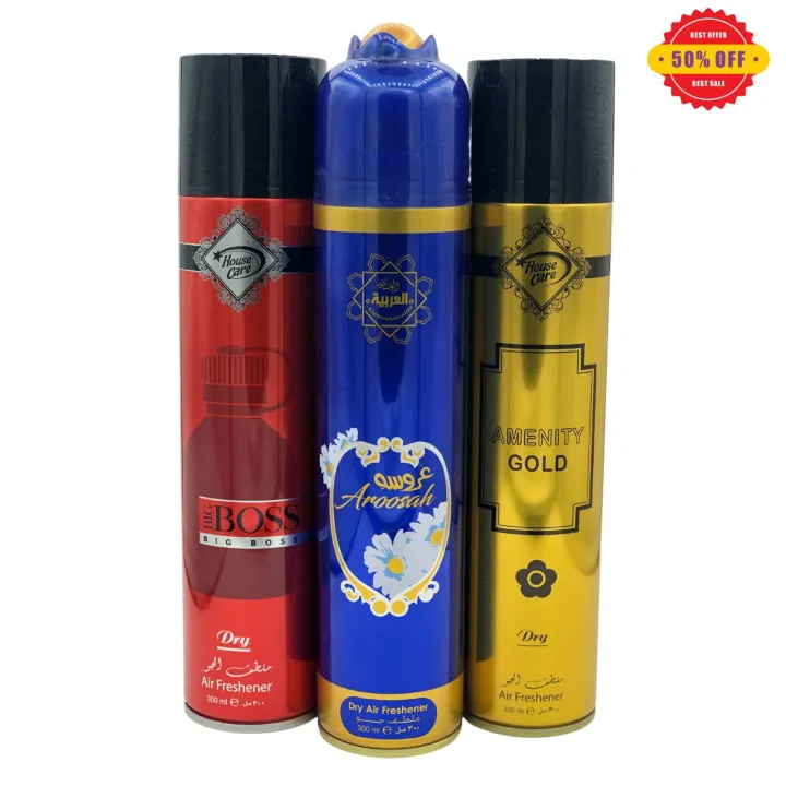 Air%20Freshener%20BIG%20BOSS%20%7C%20AROOSAH%20%7C%20AMINITY%20GOLD%20%7C%20Pack%20of%203%20300ml%20Big%20Bottle%20House%20Care%20Room%20Spray%20Imported%20High%20Quality%20Value%20Budget%20Pack%20Deal%20Offer%20Fresh%20Scent%20Fragrance%20%7C%20Wash%20Room%20Bath%20Room%20Easy%20to%20use%20%7C%20Office%20Room%20%7C%20Car%20Air%20Freshener%20%7C%20Hotel%20Room%20-%20Image%203