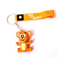 Pvc Key Ring Silicone Tom And Jerry Key Chain Custom 3D Cartoon Anime Kawaii Tom And Jerry Keychain. 