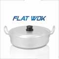 SK Cookware Anodized Flat Wok with handle and lid 26cm. 