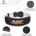 AQF Weightlifting Belt for men Gym Fitness, 4" Padded Lumbar Back Support, 7mm Thick Leather Training Belt with 11 Adjustable Holes (Medium). 
