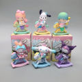 Sanrio Blind Box Childlike Heart Trojan Horse Kuromi Surrounding Melody Handmade Egg Twister Toy If Come to Decorate. 