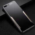 For iPhone 8/iPhone 7 Electroplated Metal Back Panel Soft TPU Bumper Double Shockproof Protective Cover Compatible case. 