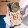 CasingLee For OPPO F15 case Navigation Magnetic Ring Holder Luxury Diamond clover Mirror Back Cover OPPO F15 Phone cases cover Luxury with Lanyard For girls and Boys. 