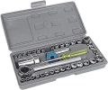 40-Piece Motorcycle Repair Tool Kit with Wrench Combination Set for Comprehensive Vehicle Maintenance. 