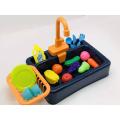 Wash-up Kitchen Sink Children Kitchen Dish Washing Sink Toy Electric Water Circulation Toy dishwasher Gift. 