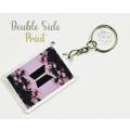 Beautifull Flowers Bts Logo School Bag Keychain. 
