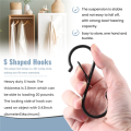 12PCS S Hooks for Hanging for Kitchen Utensil and Closet Rod - Black. 
