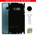 Samsung Galaxy S10E Skin/Wrap 360 Protection Carbon fiber/ Matte/ Transparent/ Leather Back And Sides Included Camera Skin. 