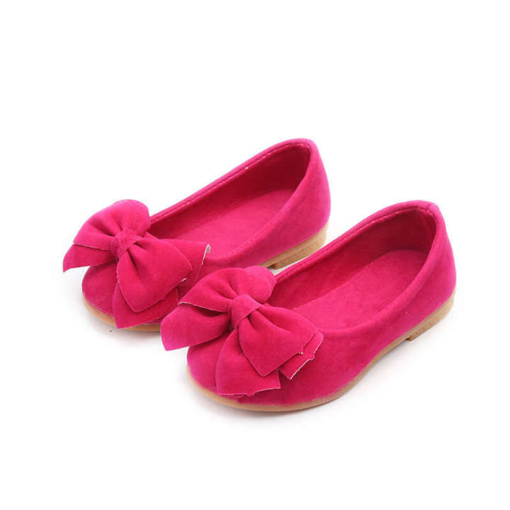 2024%20New%20Girl%20Spring%20and%20Autumn%20Princess%20Student%20Suede%20Bean%20Children's%20Bow%20Single%20Shoes%20-%20Image%205