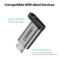 Ugreen USB Type-C Adapter Type C To Micro USB Female To Male Converters For Xiaomi Samsung Charger Data Cable USBC USB C Adapter, DO NOT SUPPORT OTG. 