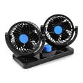Universal Portable Dashboard Fan 12 Volt DC 2 Speed 360 Dual Head Fan. 