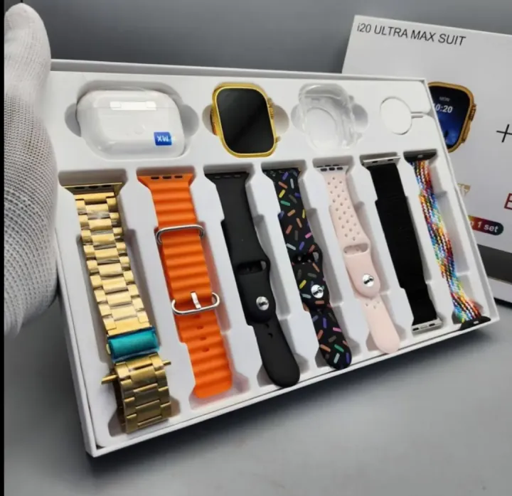 Babe%20-Smart%20Watch-%20i20%20Ultra%20Max%20SUIT%202.3-Inch%20Large%2010%20in%201%20Set%20(Smartwatch%20with%20TWS%20Earphone%20Wireless)%207%20Straps%202.3%E2%80%B3Ultra%20Smart%20Watch%2049mm-Smart%20Watch%20with%20Airpods%20Pro-Transparent%20Screen%20Guard%20Watch%20with%20Seven%20Decorated%20Straps%20Waterproof%20Men%20And%20Women%20-%20Image%209