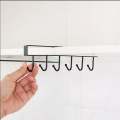 Under Cabinet 6 Hooks Mug Cup Holder for Kitchen, Mug Cup storage Rack, for Cupboards Wardrobes, Under Cabinet Utensils Hanger, Hanging Organizer rack for Kitchen Organiser Over the Door Hook. 
